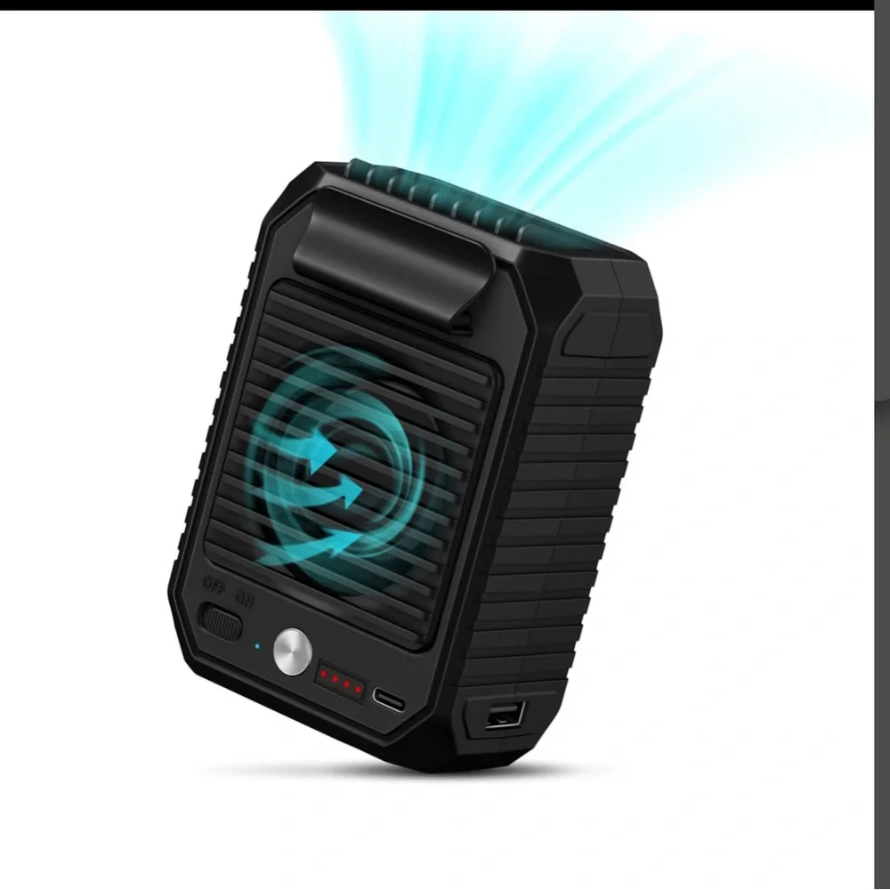 CIVPOWER Portable Waist Clip Fan, 10000mAh Battery